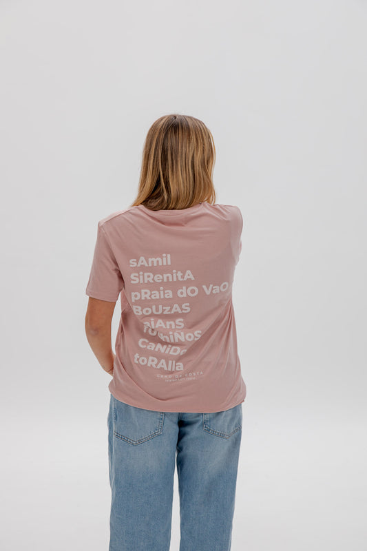 PINK/WHITE "VIGO" T-SHIRT