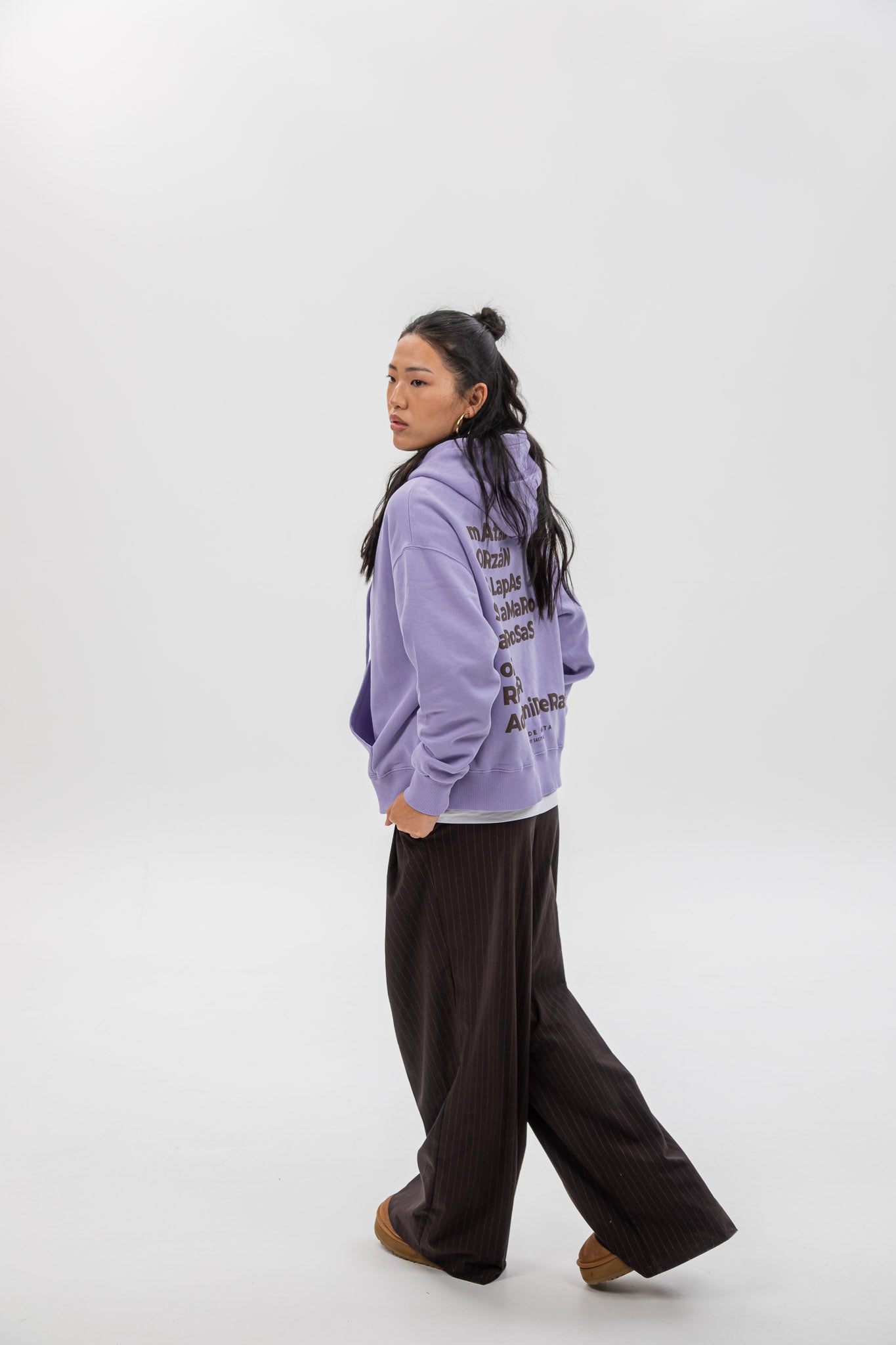 LILAC/BROWN "A CORUÑA" HOODIE