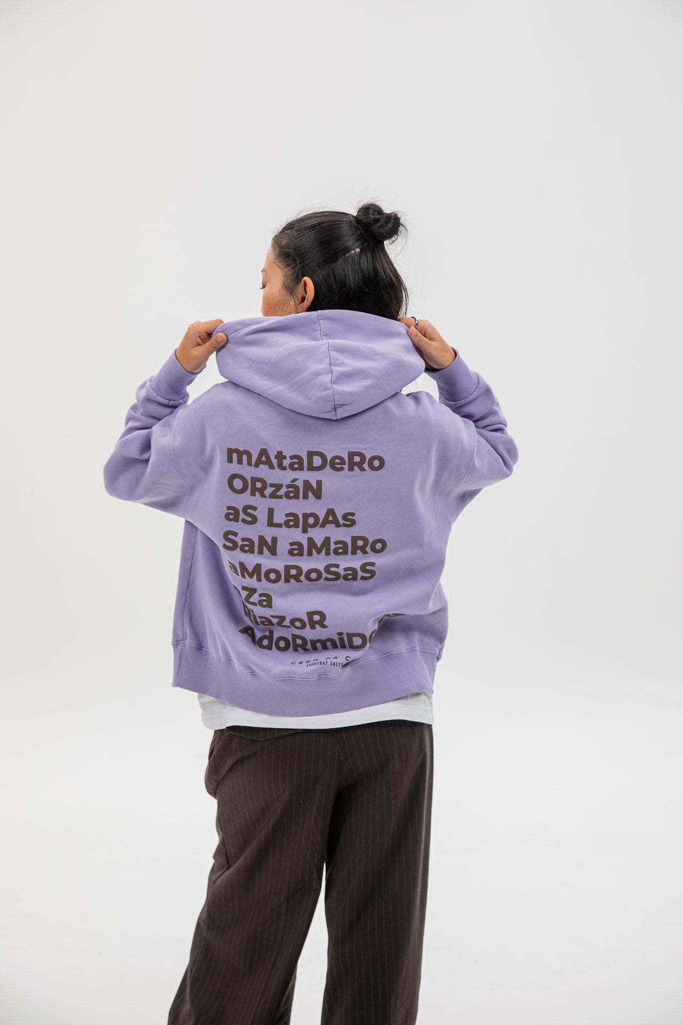 LILAC/BROWN "A CORUÑA" HOODIE