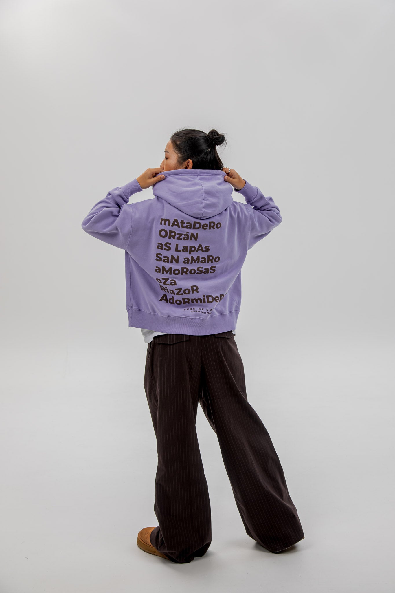 LILAC/BROWN "A CORUÑA" HOODIE