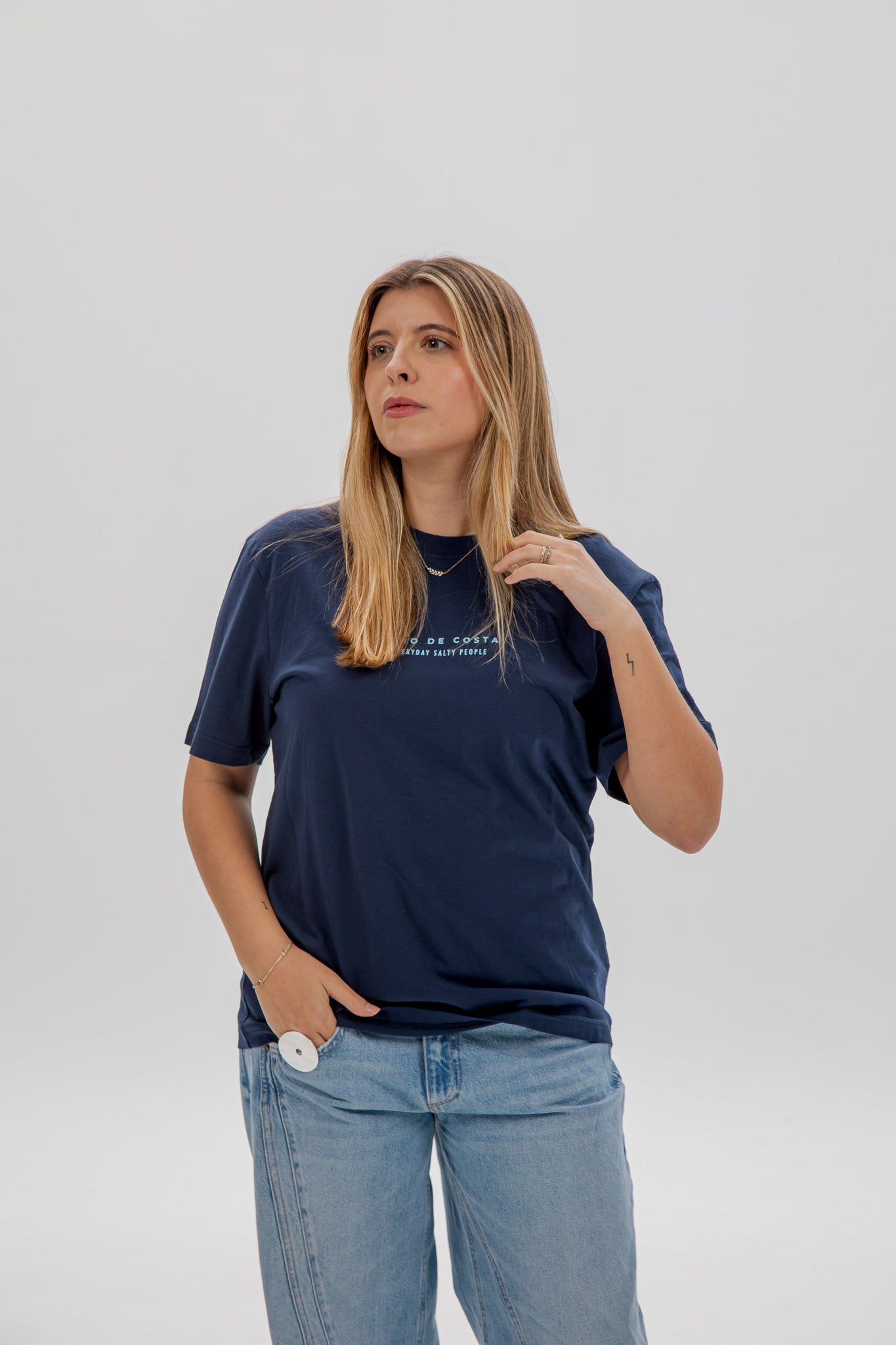 CAMISETA MARINO/CELESTE "BAIONA"