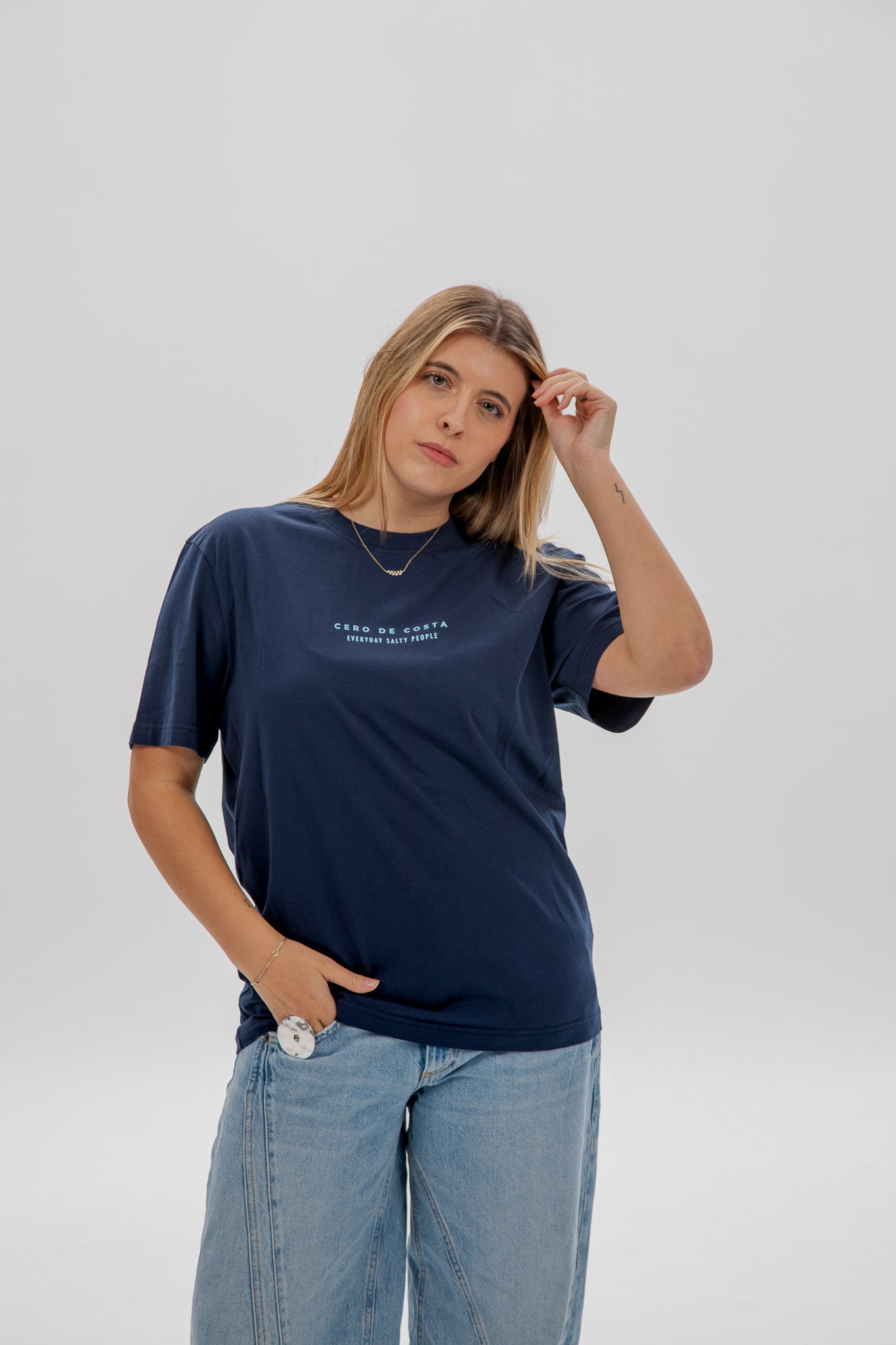 CAMISETA MARINO/CELESTE "BAIONA"