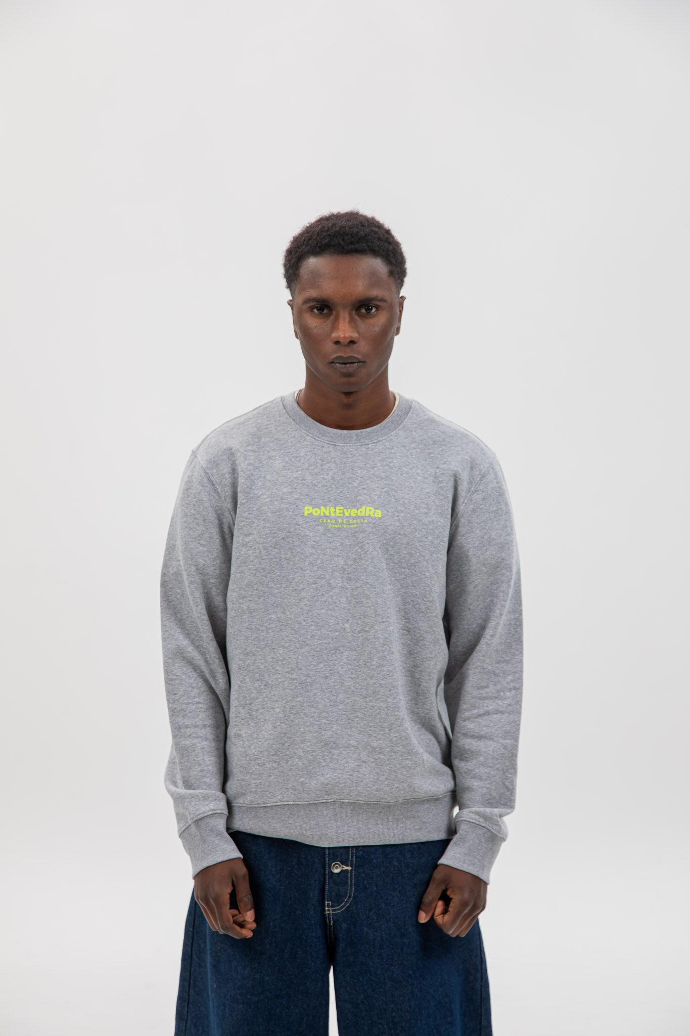 SUDADERA "PONTEVEDRA" GRIS/FLÚOR