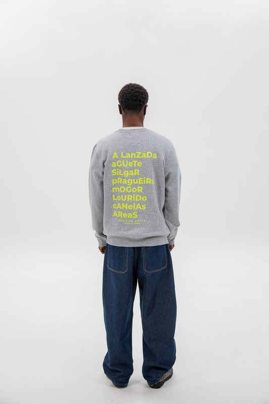 SUDADERA "PONTEVEDRA" GRIS/FLÚOR