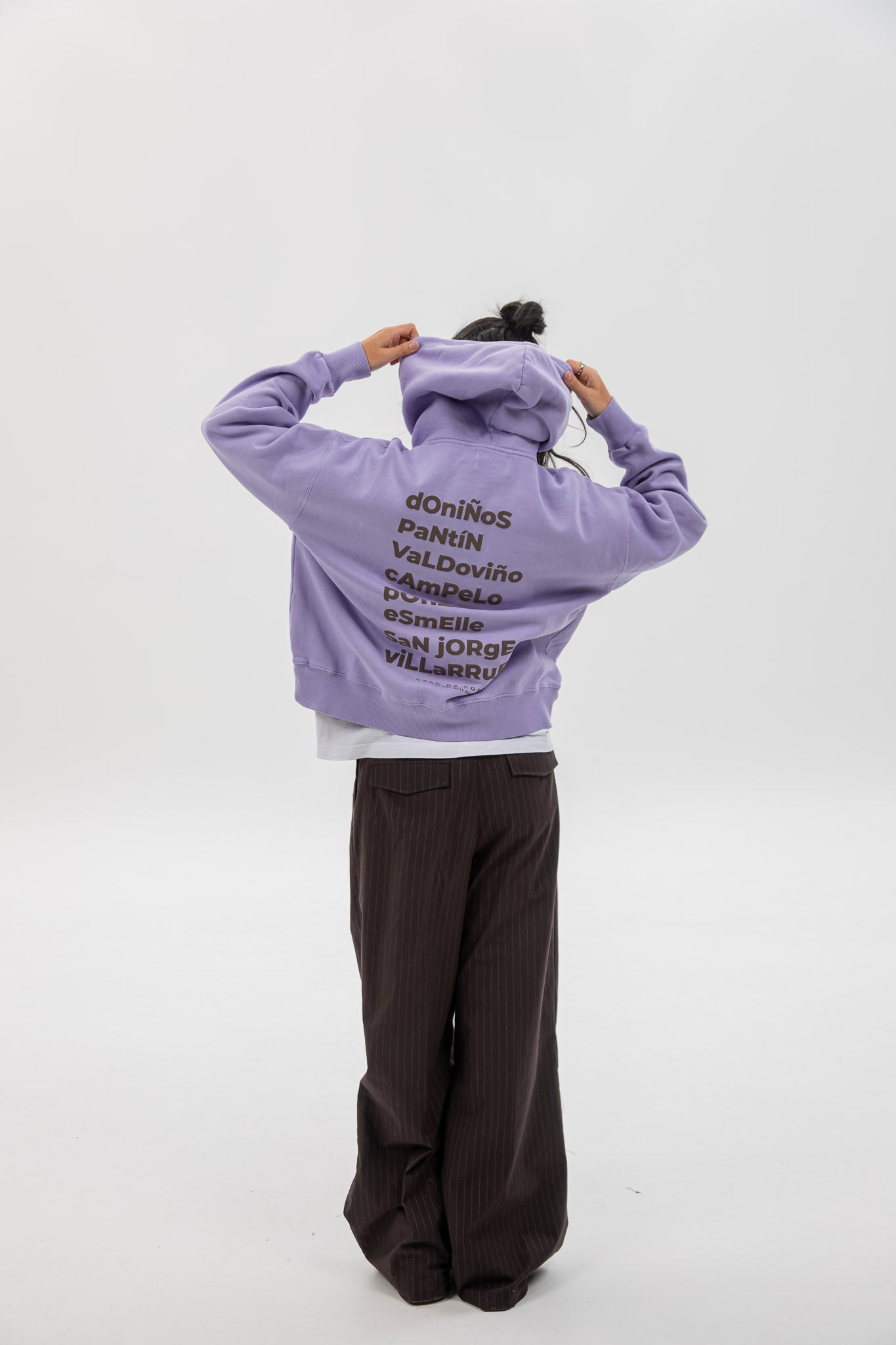 LILAC/BROWN "FERROL" HOODIE
