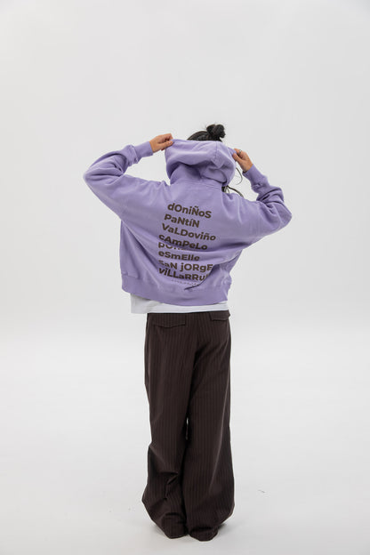 LILAC/BROWN "FERROL" HOODIE
