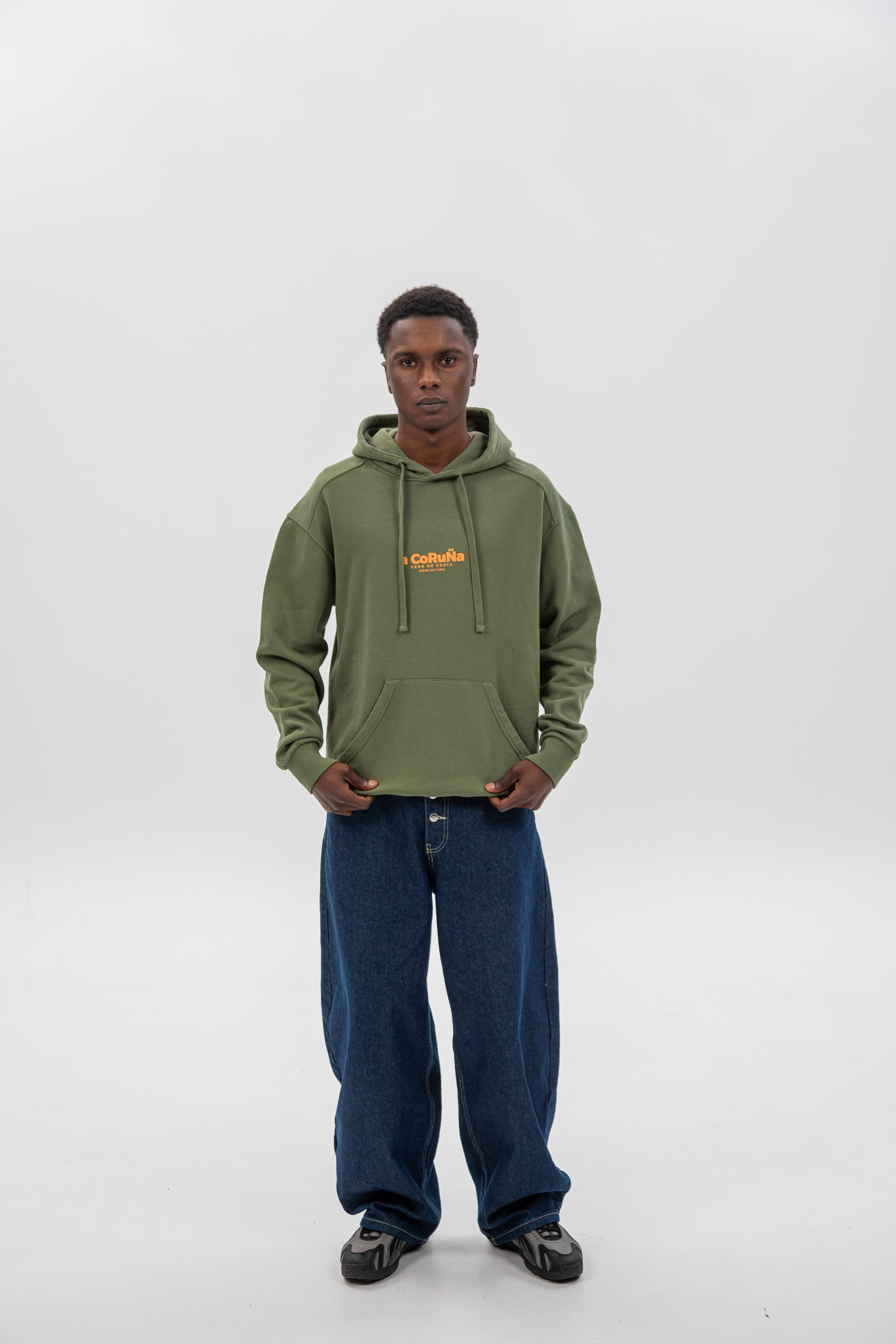 GREEN/ORANGE "A CORUÑA" HOODIE