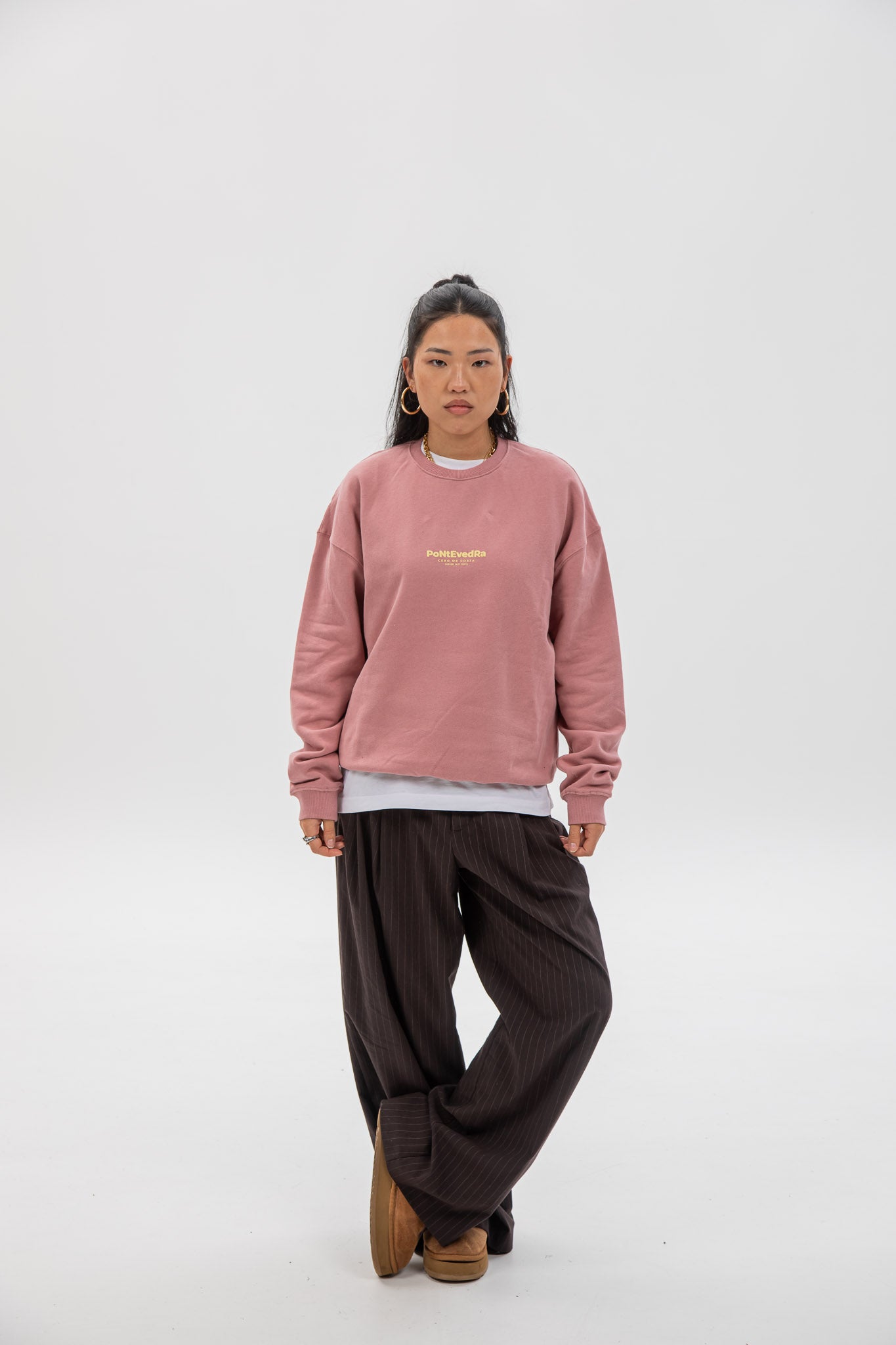 PINK/BEIGE "PONTEVEDRA" SWEATSHIRT