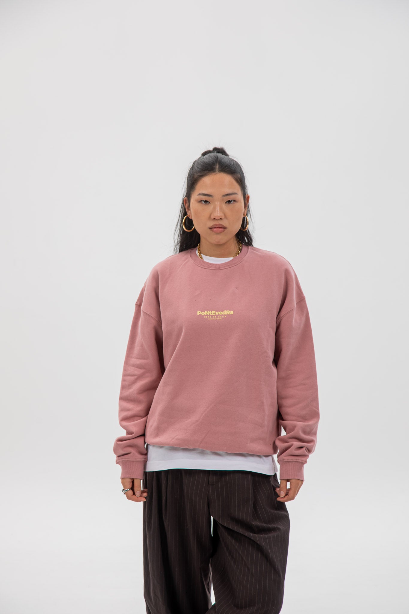 SUDADERA ROSA/BEIGE "PONTEVEDRA"