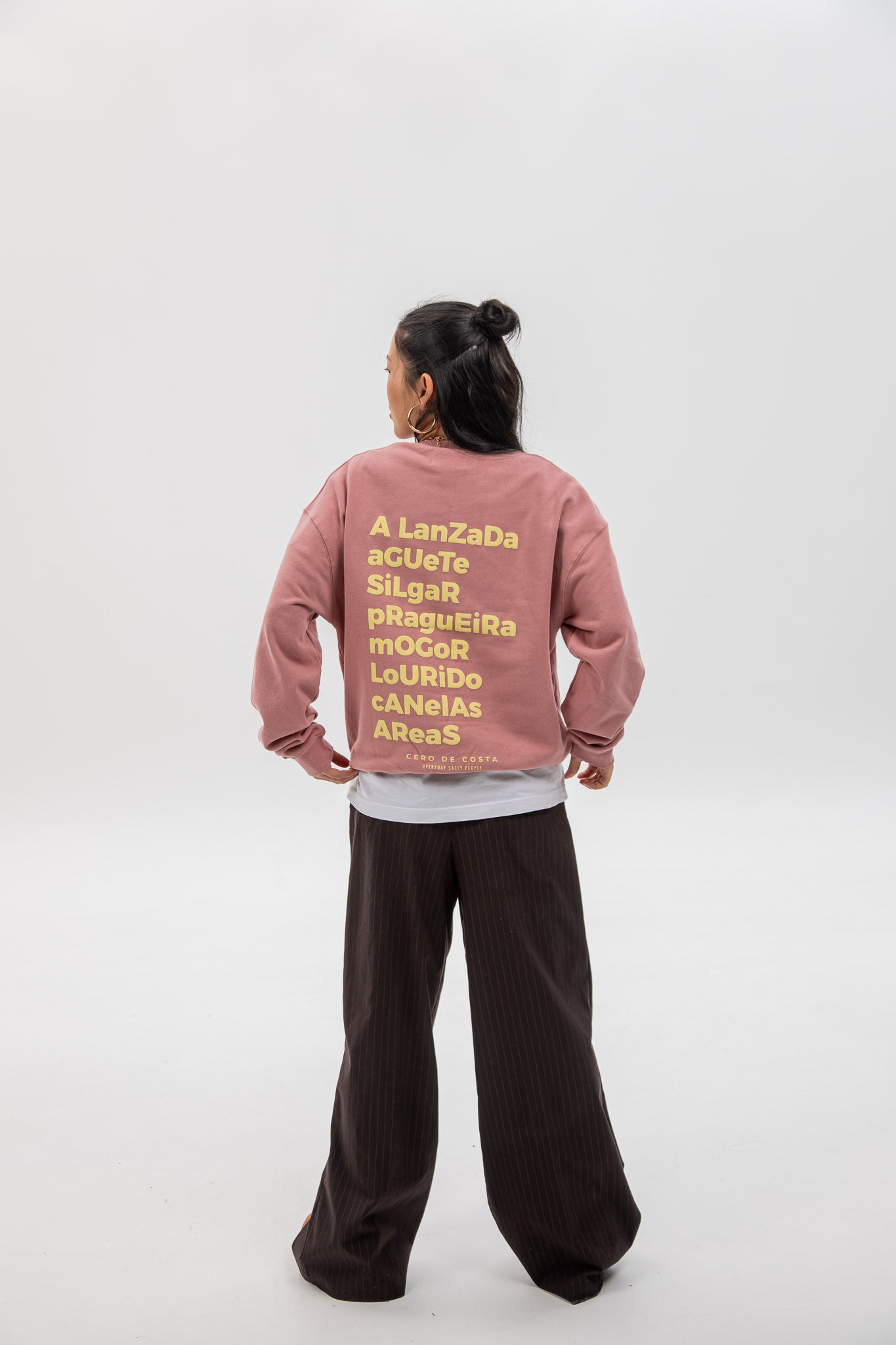 SUDADERA ROSA/BEIGE "PONTEVEDRA"