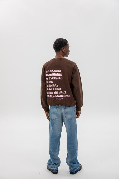 BROWN/PINK "PONTEVEDRA" SWEATSHIRT
