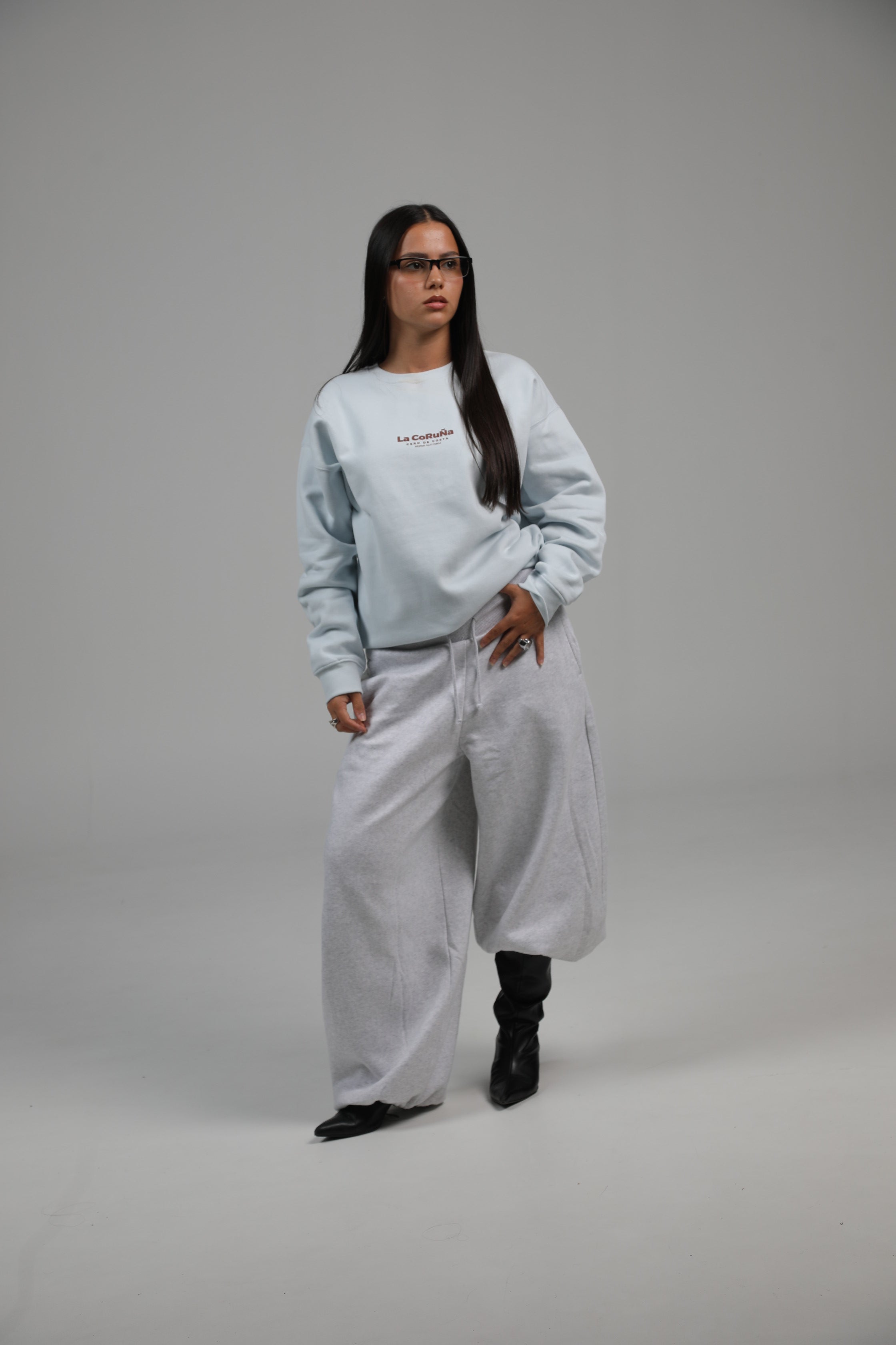 SUDADERA CELESTE/MARRÓN LA CORUÑA