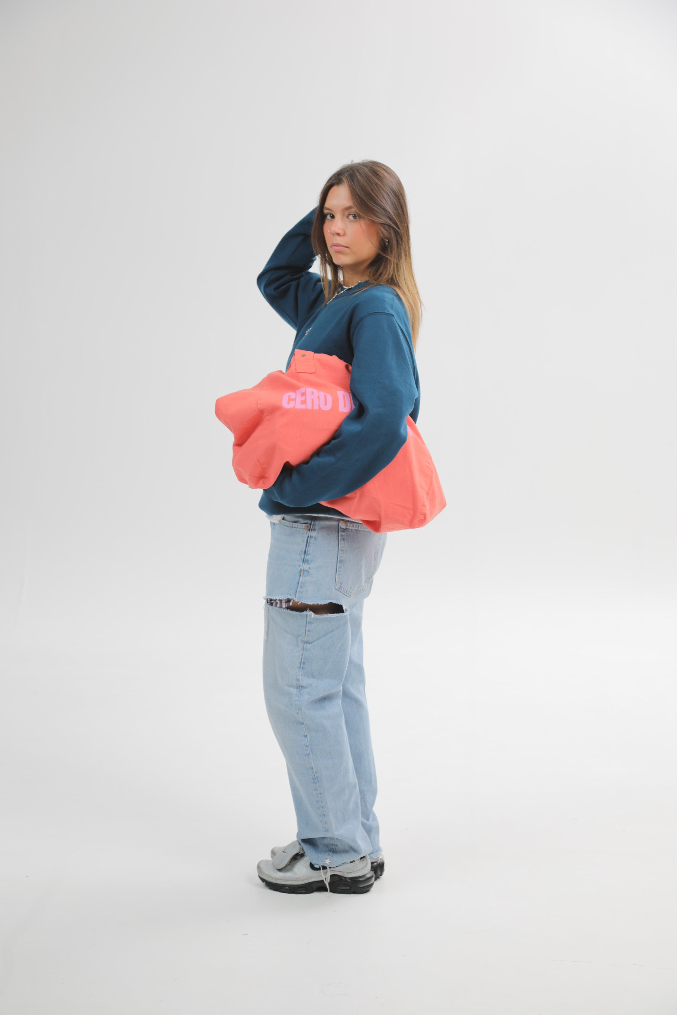 SUDADERA OS FAROS AZUL/NARANJA