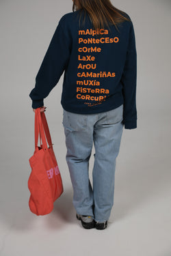 SUDADERA OS FAROS AZUL/NARANJA