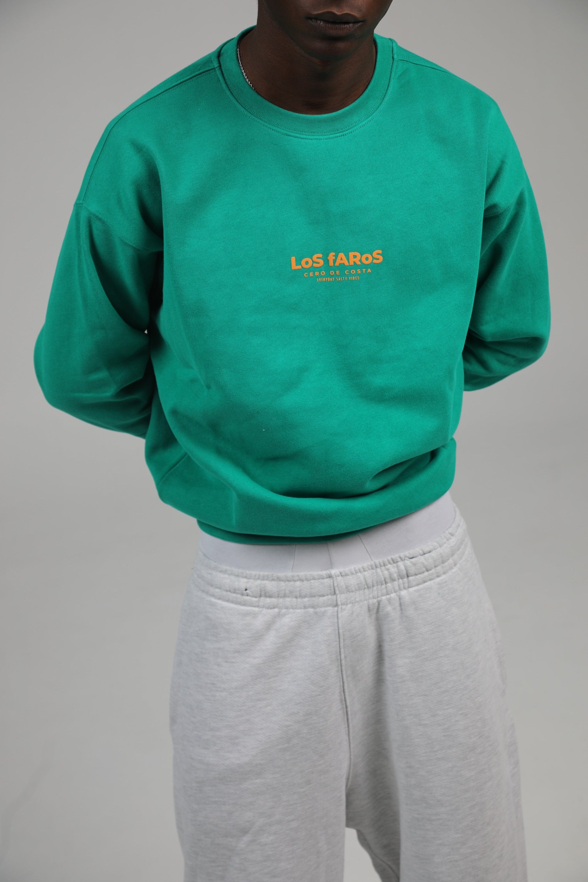 SUDADERA OS FAROS VERDE/NARANJA