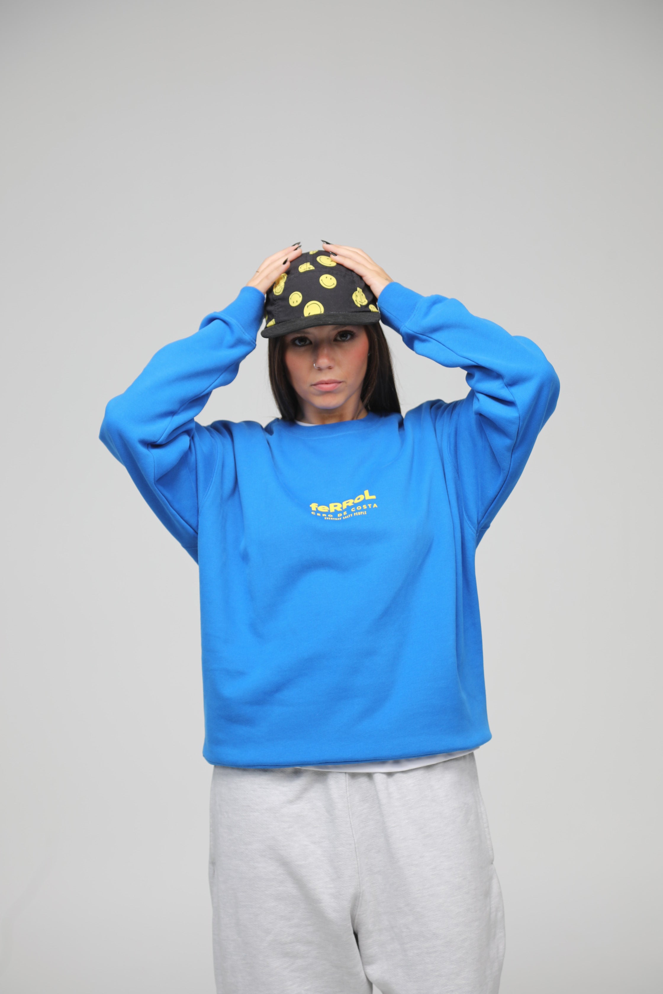SUDADERA FERROL AZUL/AMARILLO