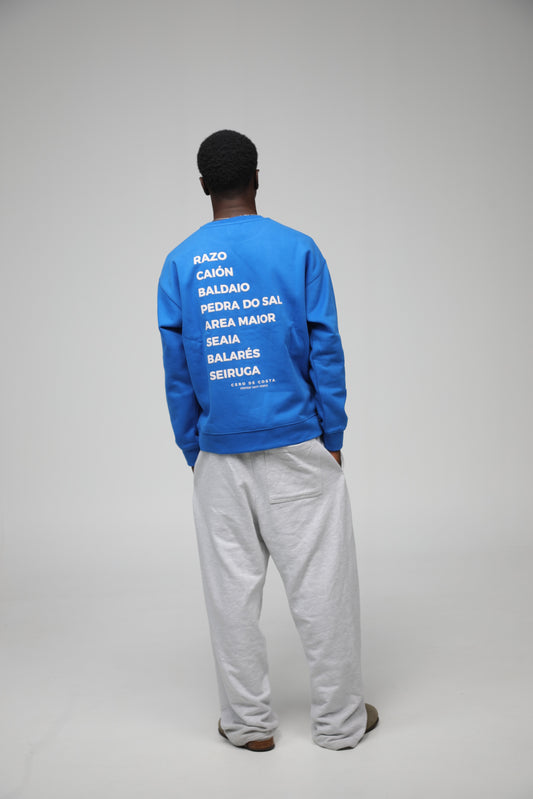 SUDADERA AZUL/BLANCO "PLAYAS RAZO"