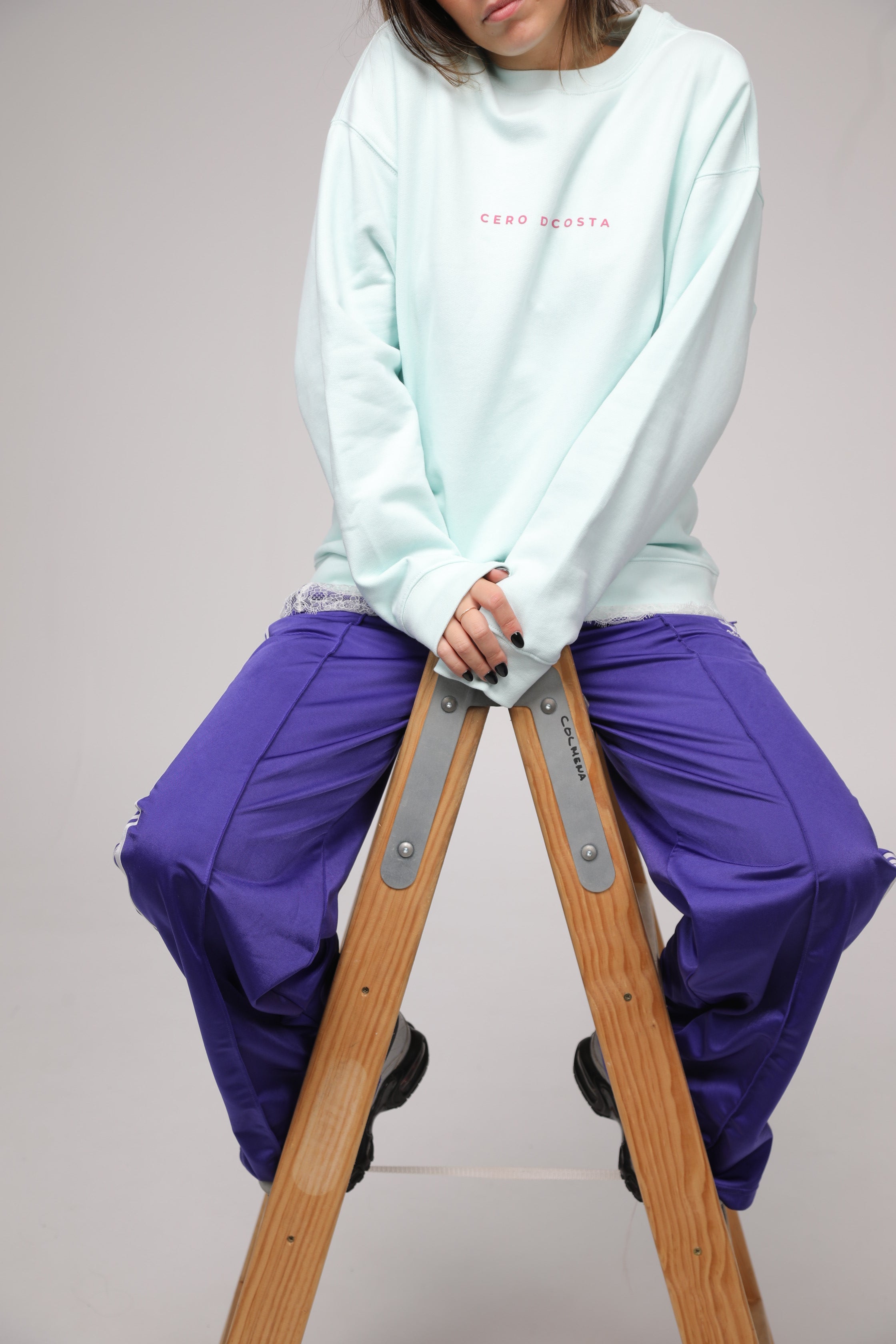 SUDADERA MORRAZO VERDE AGUA/FUCSIA