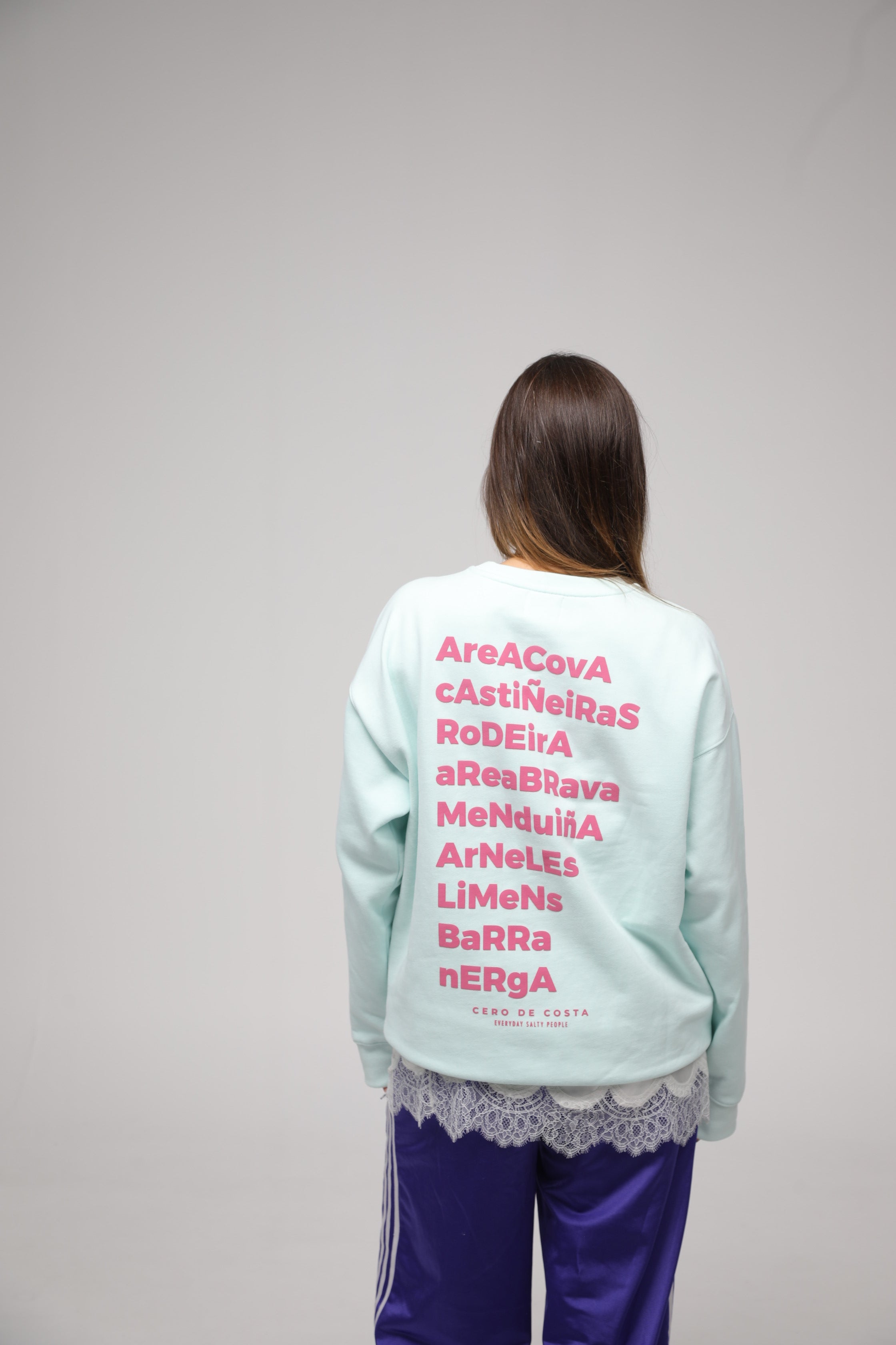 SUDADERA MORRAZO VERDE AGUA/FUCSIA