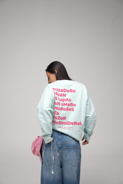 SUDADERA LA CORUÑA VERDE AGUA/FUCSIA