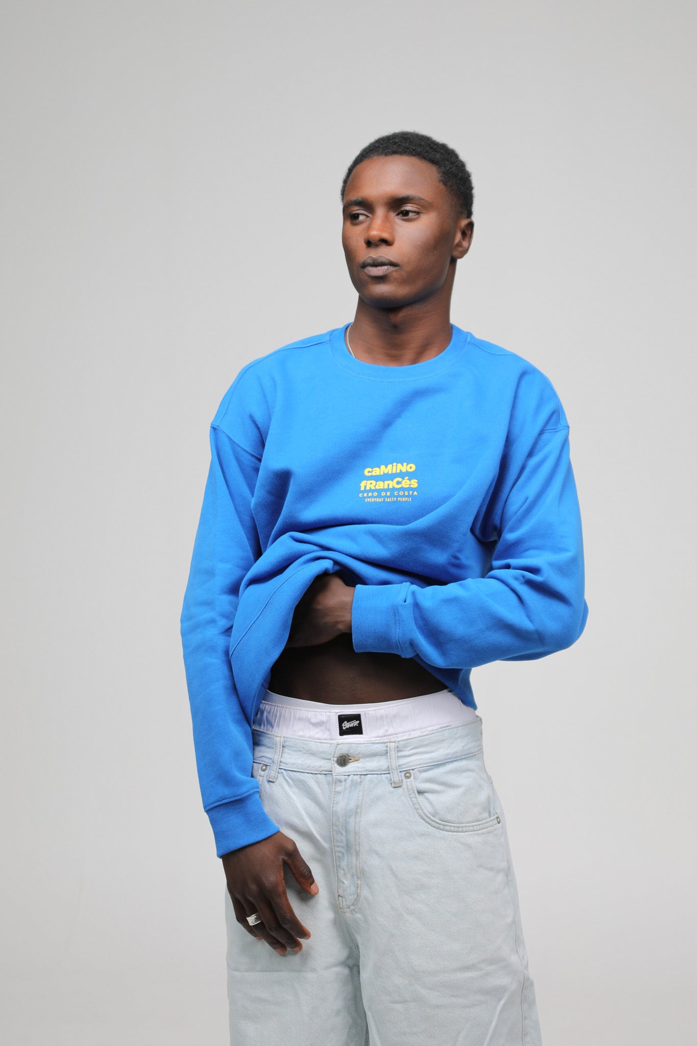 SUDADERA CAMINO FRANCÉS AZUL/AMARILLO
