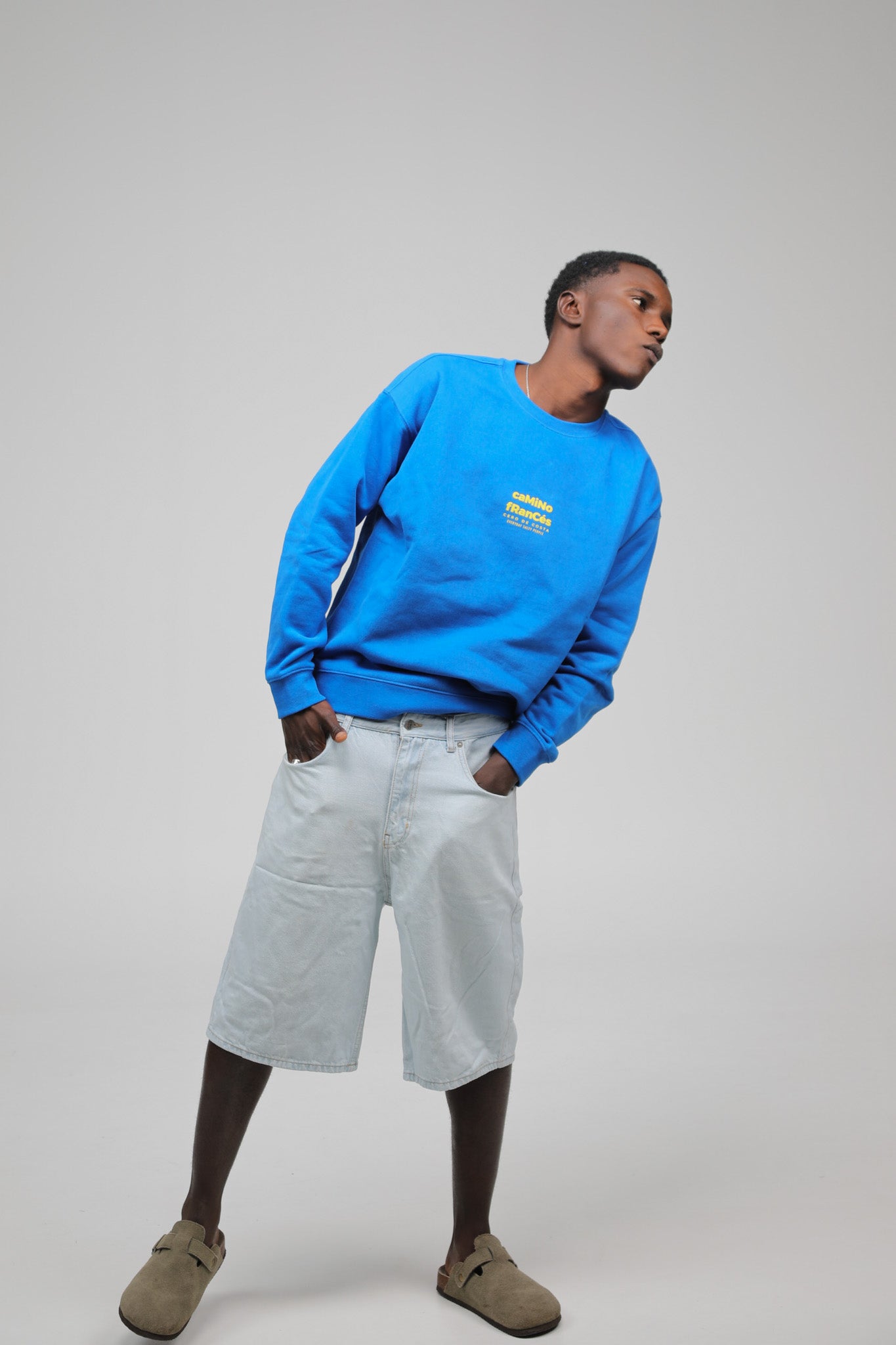 SUDADERA CAMINO FRANCÉS AZUL/AMARILLO