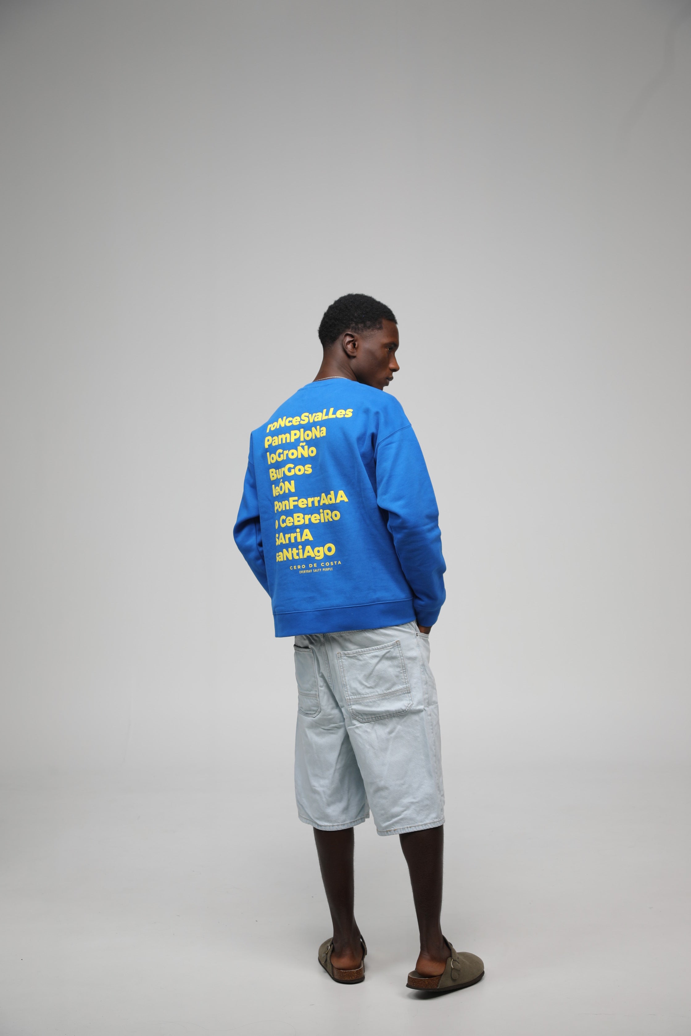 SUDADERA CAMINO FRANCÉS AZUL/AMARILLO