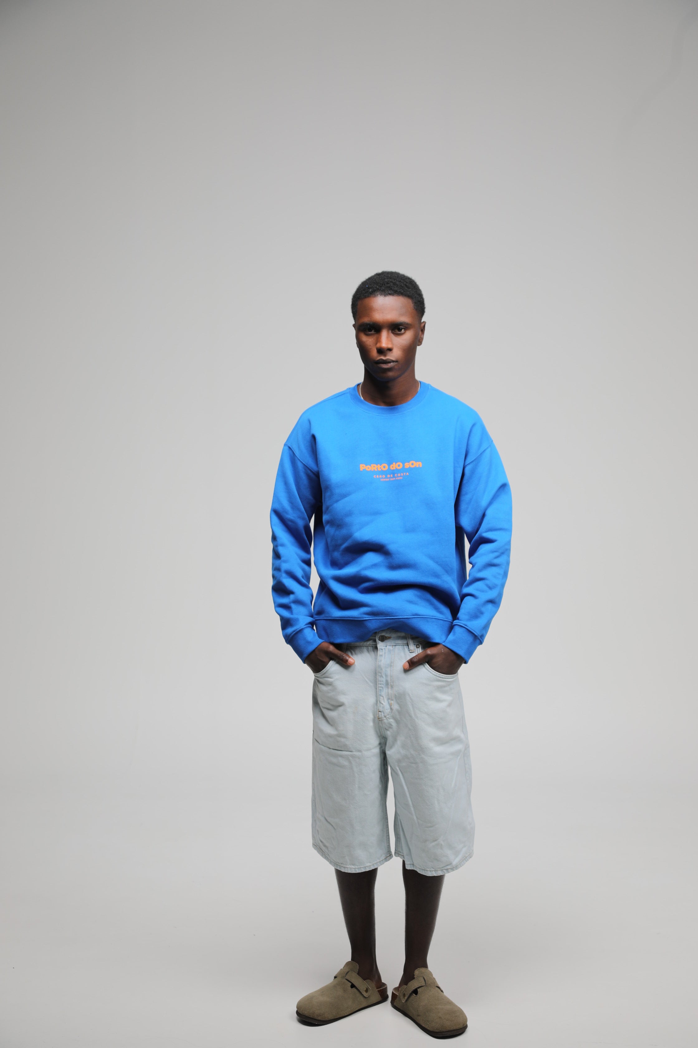 SUDADERA PORTO DO SON AZUL/NARANJA