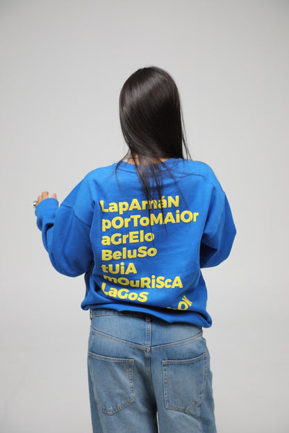 BLUE/YELLOW "BUEU" SWEATSHIRT