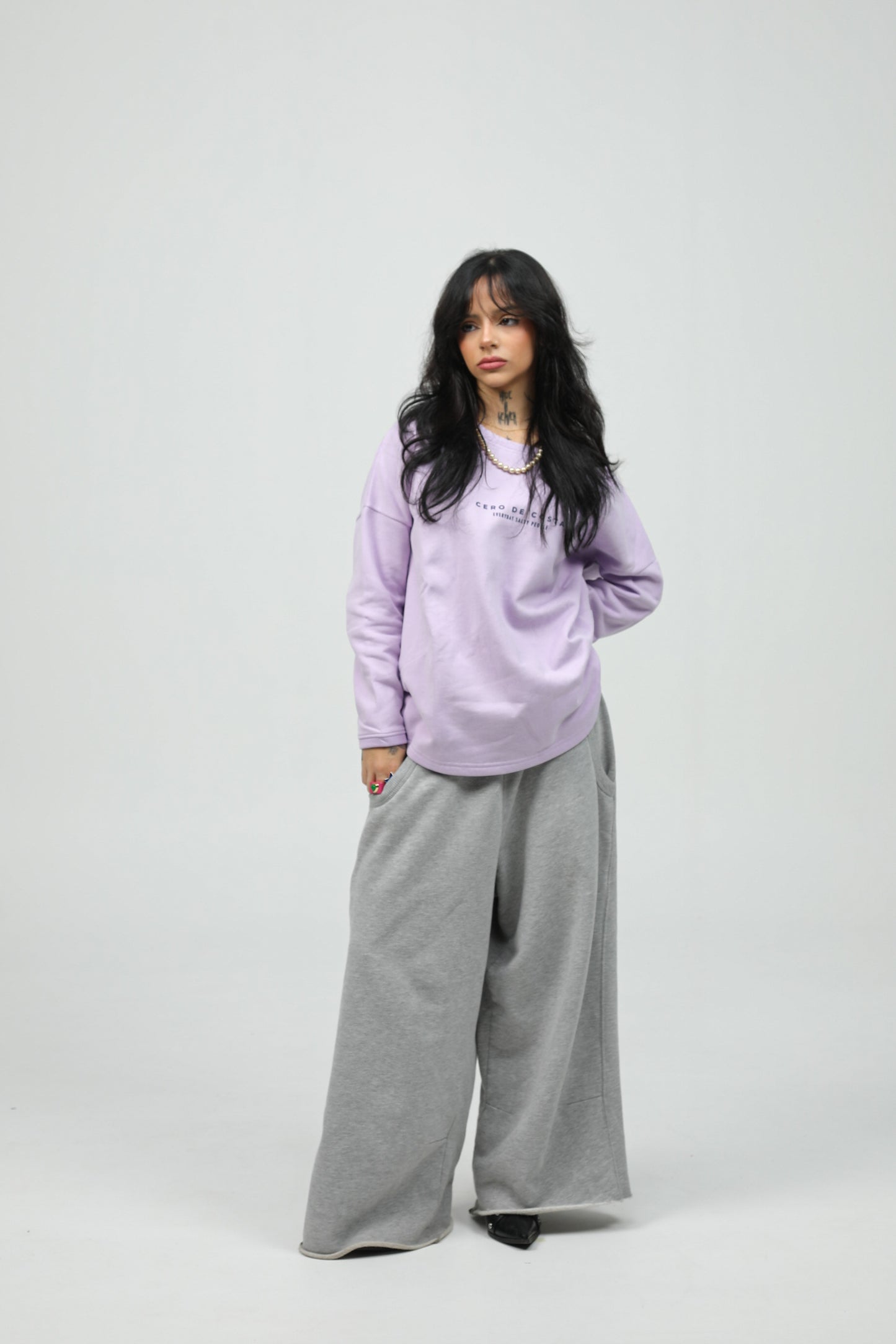 MAUVE/NAVY "SURF BEACHES" SWEATSHIRT WITHOUT BORDER