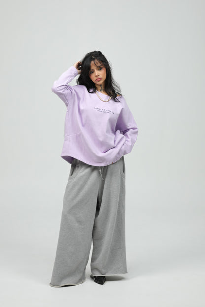 MAUVE/NAVY "SURF BEACHES" SWEATSHIRT WITHOUT BORDER