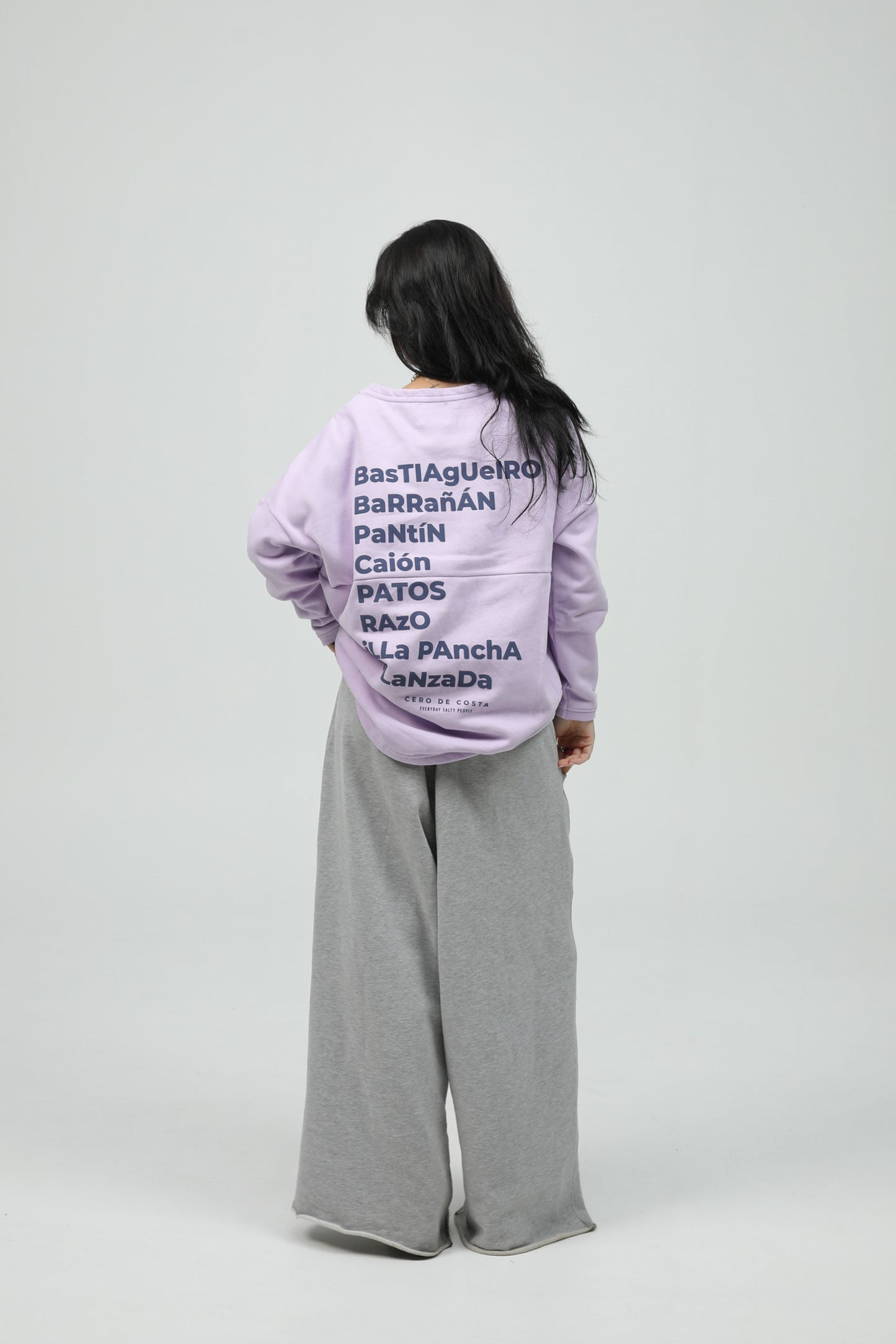 MAUVE/NAVY "SURF BEACHES" SWEATSHIRT WITHOUT BORDER
