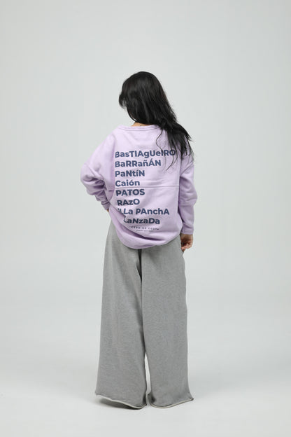 MAUVE/NAVY "SURF BEACHES" SWEATSHIRT WITHOUT BORDER