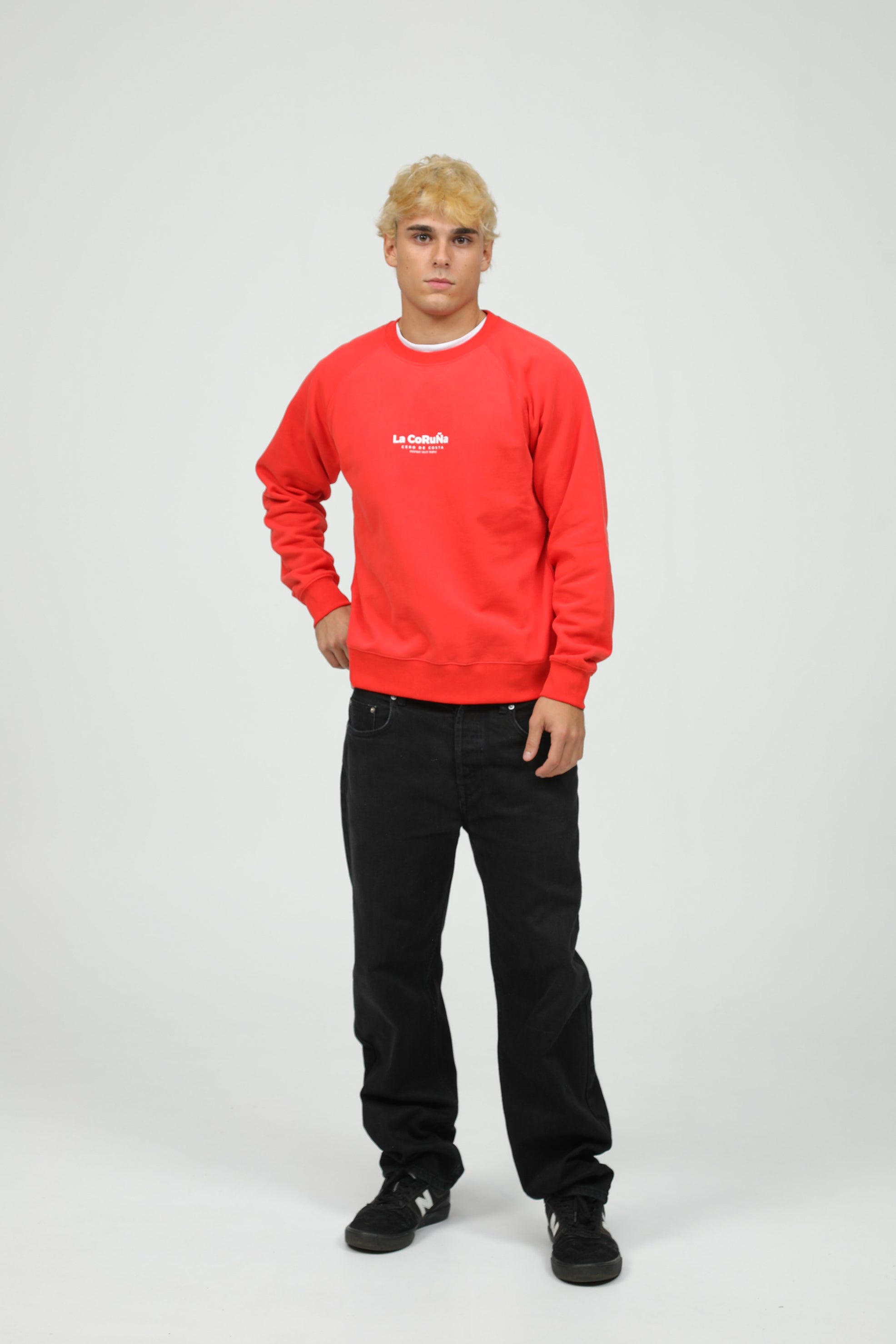 SUDADERA LA CORUÑA ROJO/BLANCO