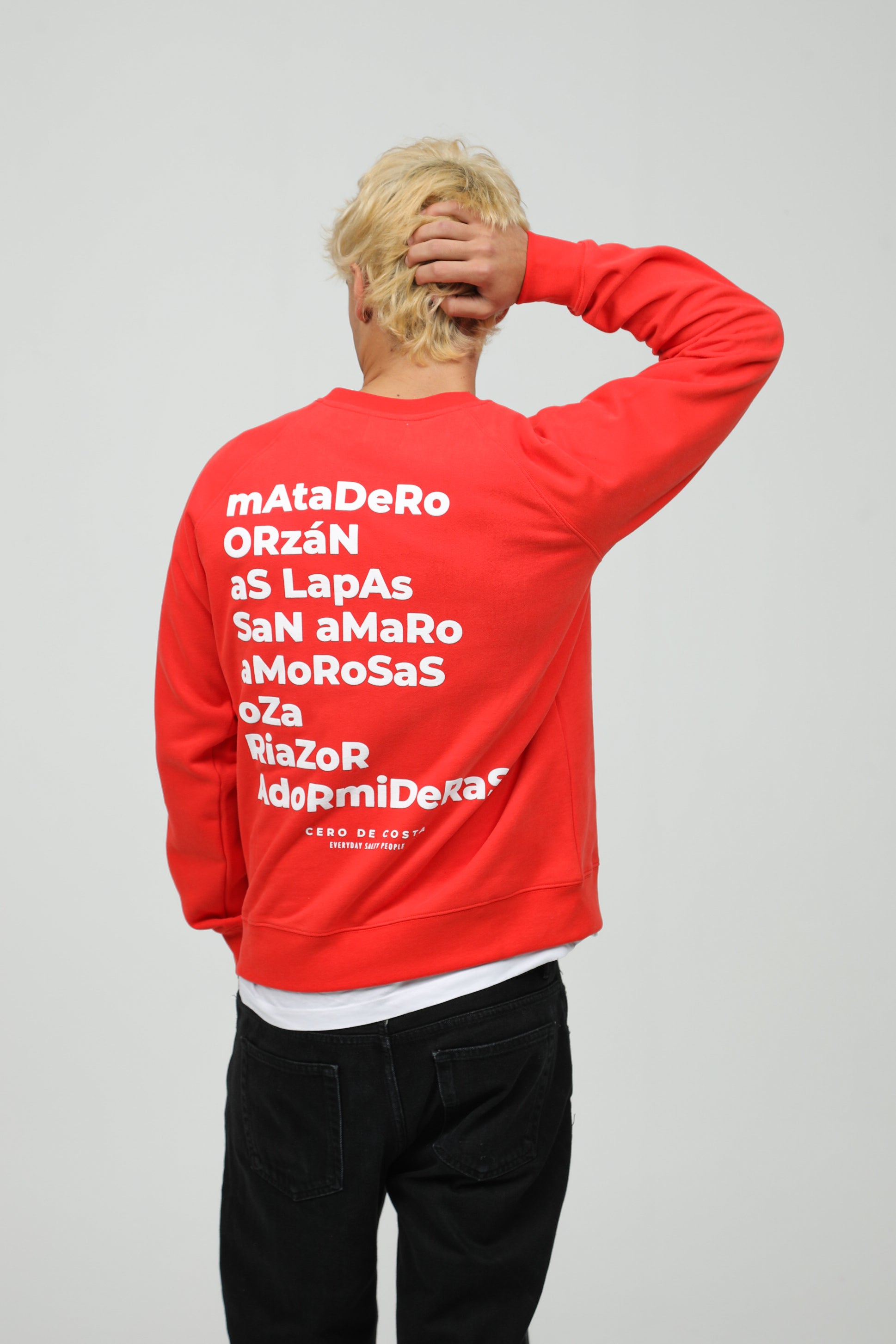 SUDADERA LA CORUÑA ROJO/BLANCO