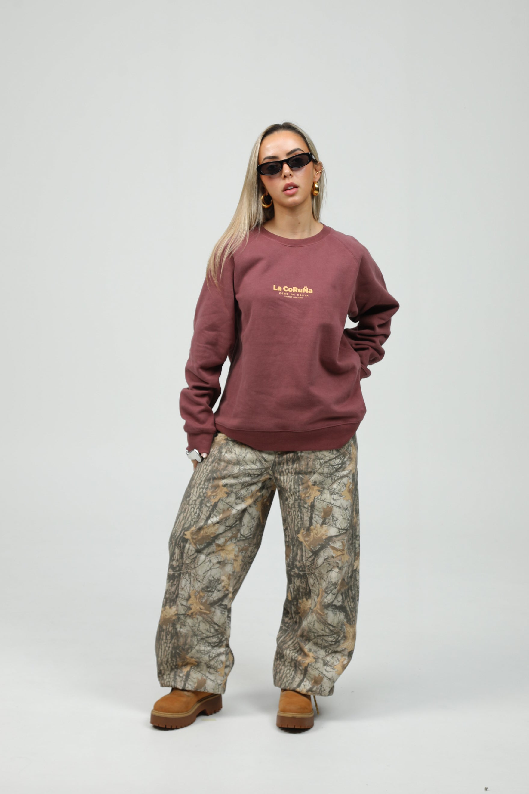 SUDADERA BORDEAUX/NARANJA A CORUÑA