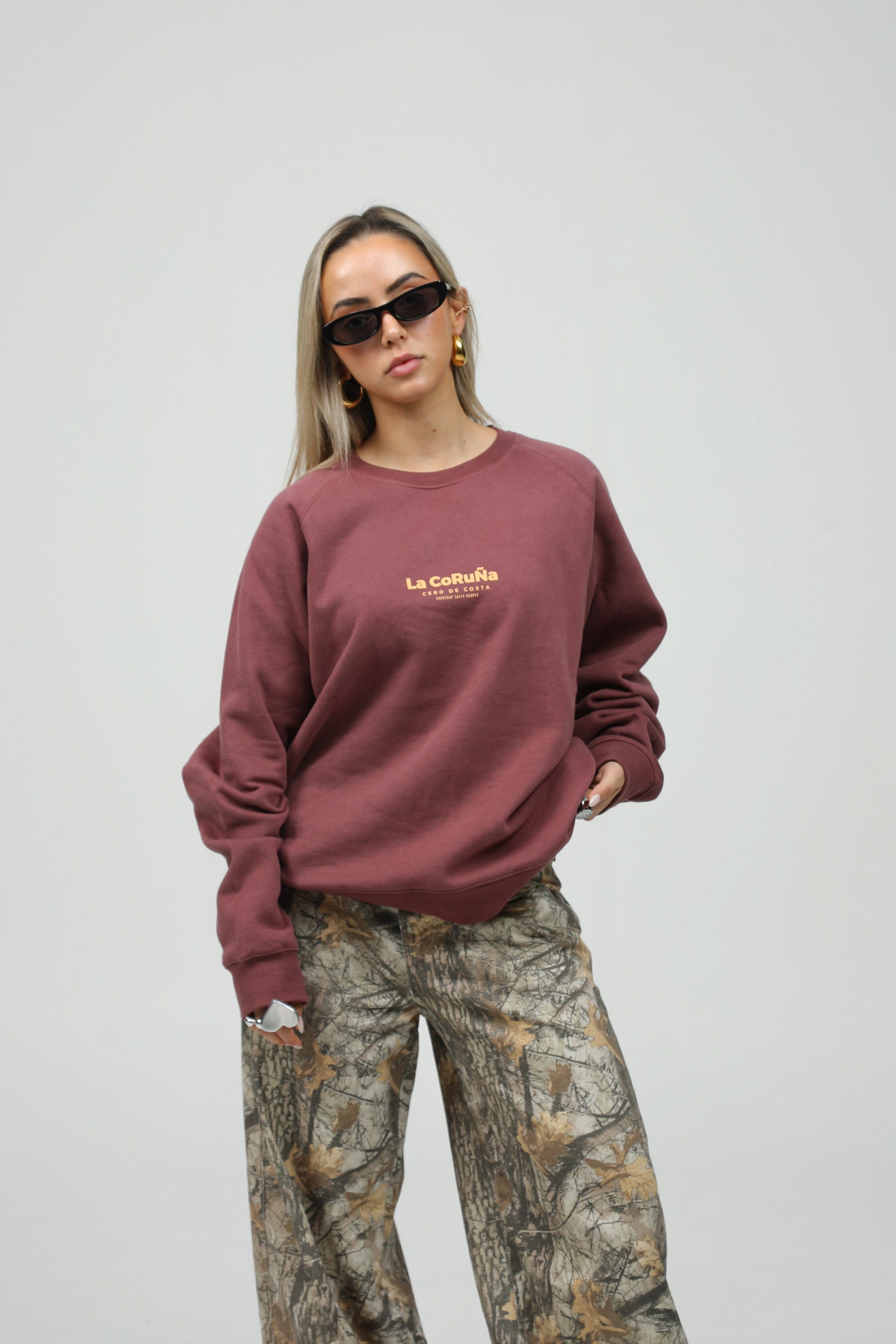 SUDADERA BORDEAUX/NARANJA A CORUÑA