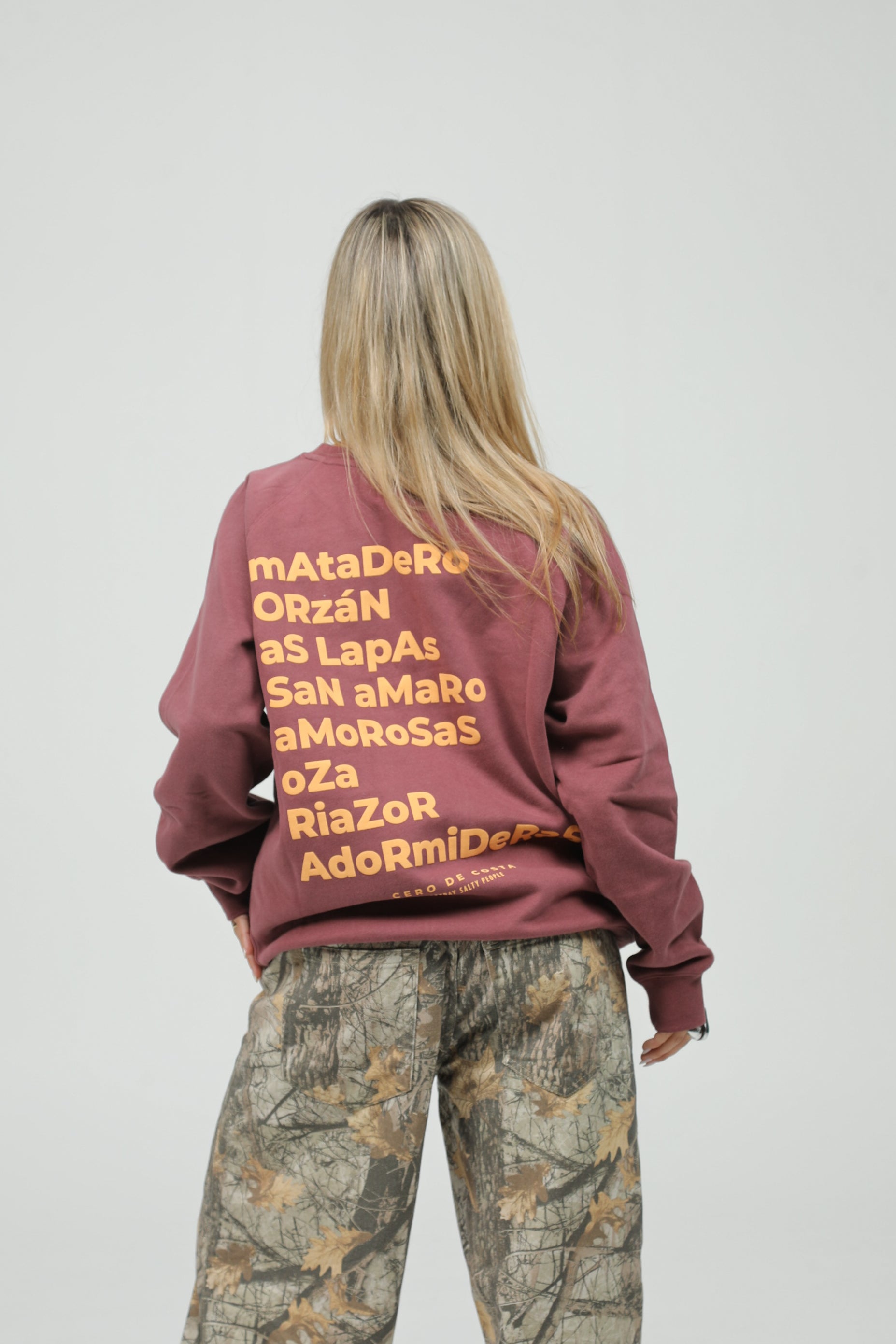 SUDADERA BORDEAUX/NARANJA A CORUÑA