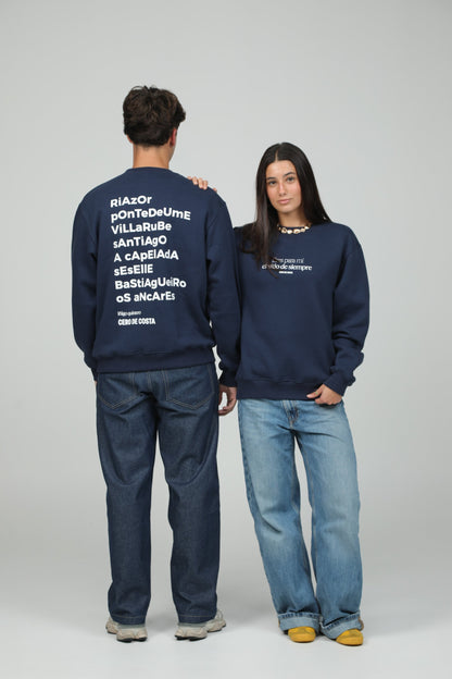 NAVY/WHITE SWEATSHIRT "IÑIGO QUINTERO"