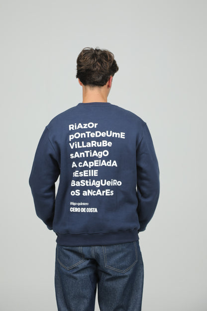 NAVY/WHITE SWEATSHIRT "IÑIGO QUINTERO"