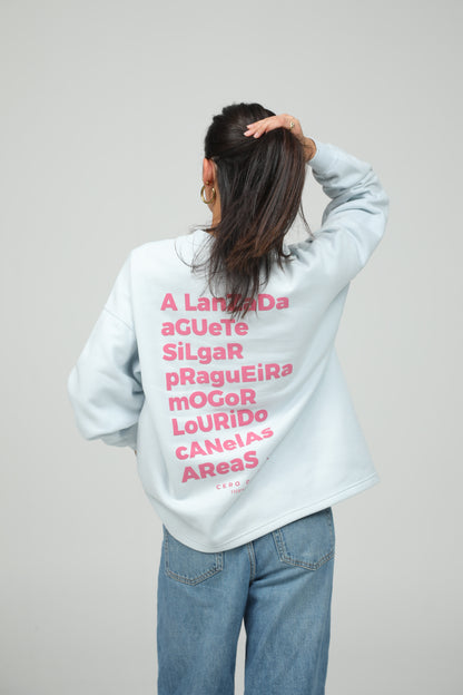 SUDADERA CELESTE1/FUCSIA "PONTEVEDRA" SIN CENEFA