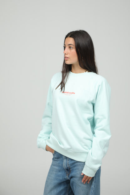 "PONTEVEDRA" GREEN-AQUA/CORAL SWEATSHIRT