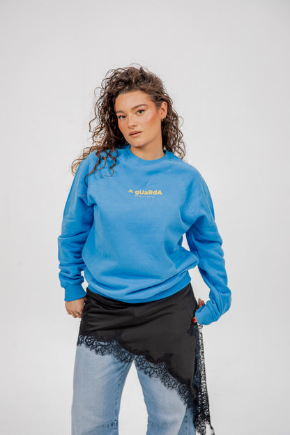 BLUE-CHALK/YELLOW "A GUARDA" SWEATSHIRT