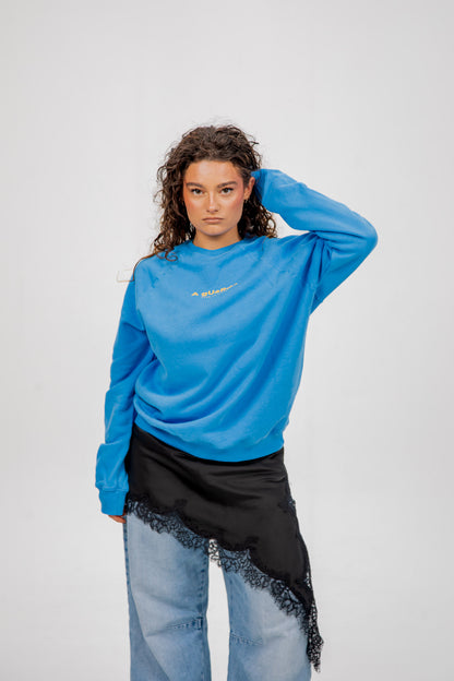 BLUE-CHALK/YELLOW "A GUARDA" SWEATSHIRT