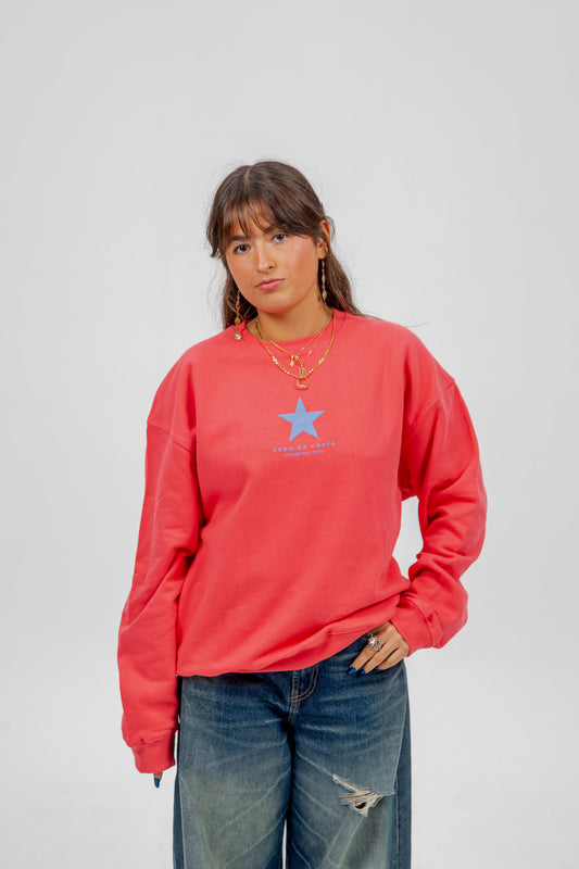 FUCHSIA/LIGHT BLUE "VIGO" STAR SWEATSHIRT