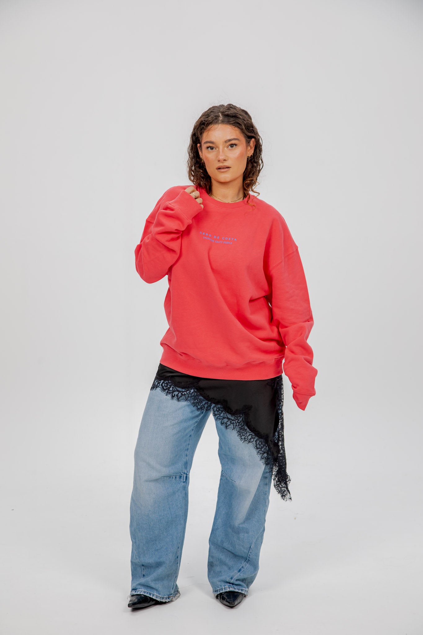 FUCHSIA/LIGHT BLUE SWEATSHIRT "AREA DA SECADA"