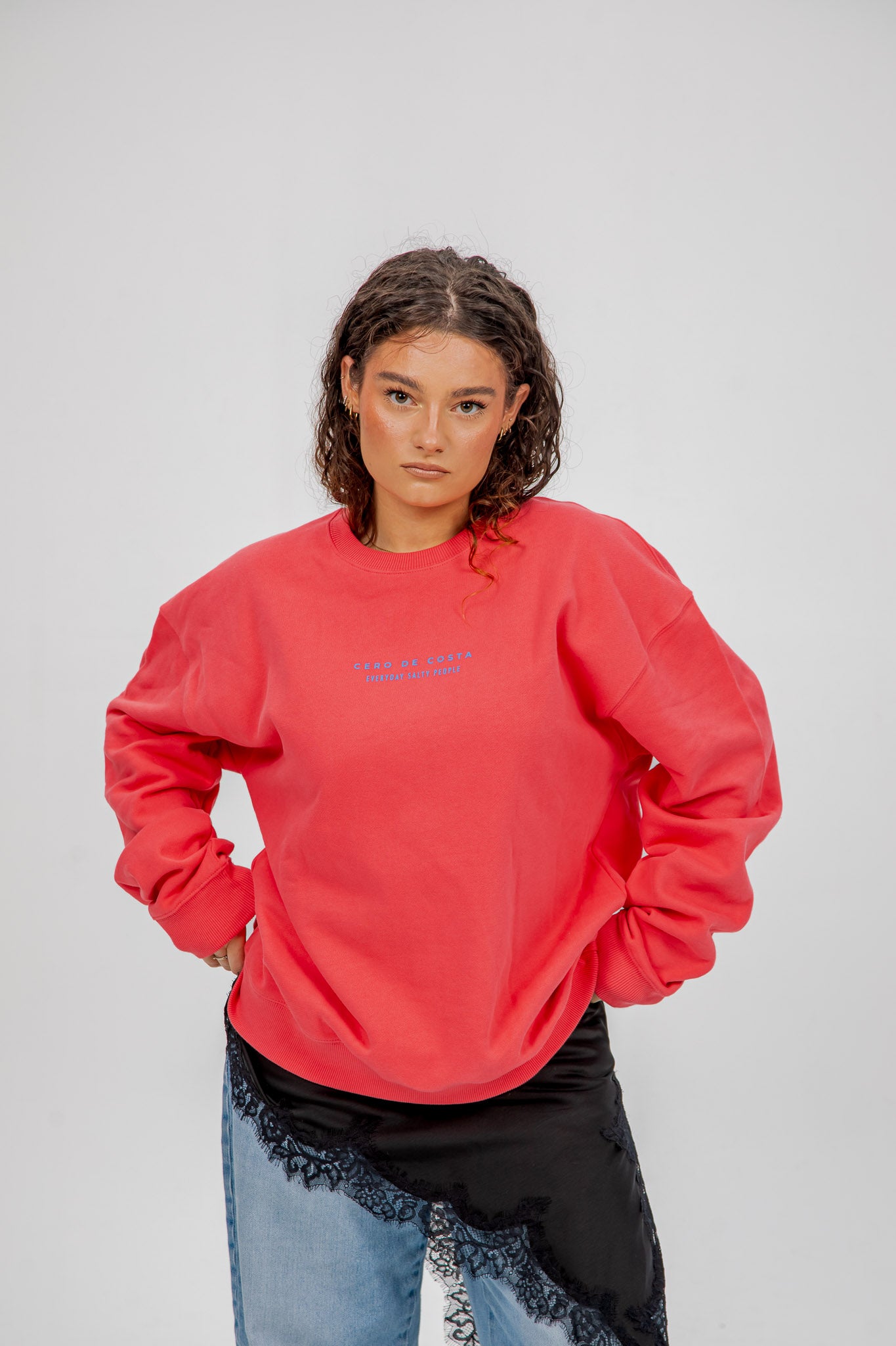 SUDADERA FUCSIA/CELESTE "AREA DA SECADA"