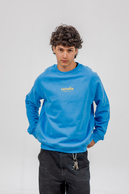 BLUE-CHALK/YELLOW "MOAÑA" SWEATSHIRT