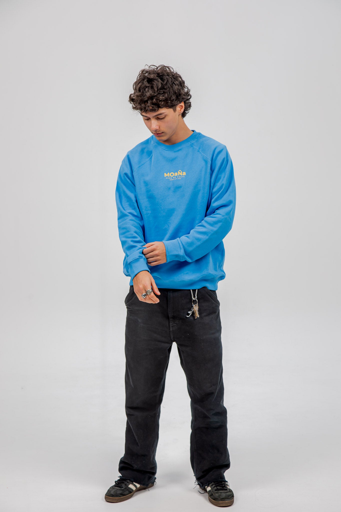 SUDADERA AZUL TIZA/AMARILLO "MOAÑA"