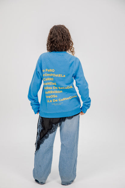 SUDADERA AZUL-TIZA/AMARILLO "VILAGARCÍA"